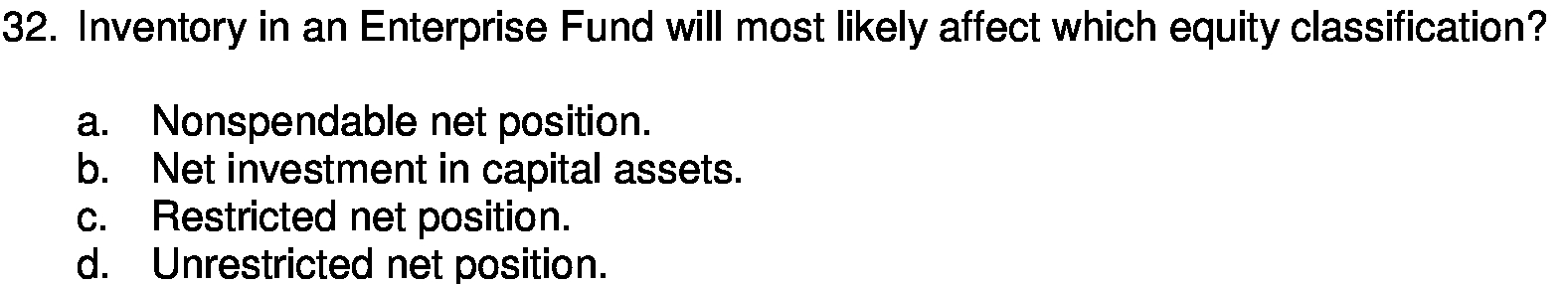 equity classification? Nonspendable net position. Net investment in capital assets. Restricted net