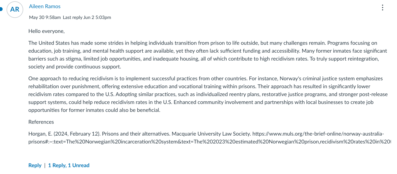 doing enough to help people released from prison to transition to life