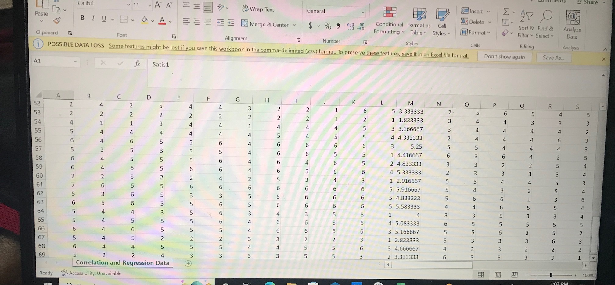 DATA LOSS Some features might be lost if you save this workbook