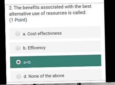  With explanation , which one is true? 2. The benefits associated