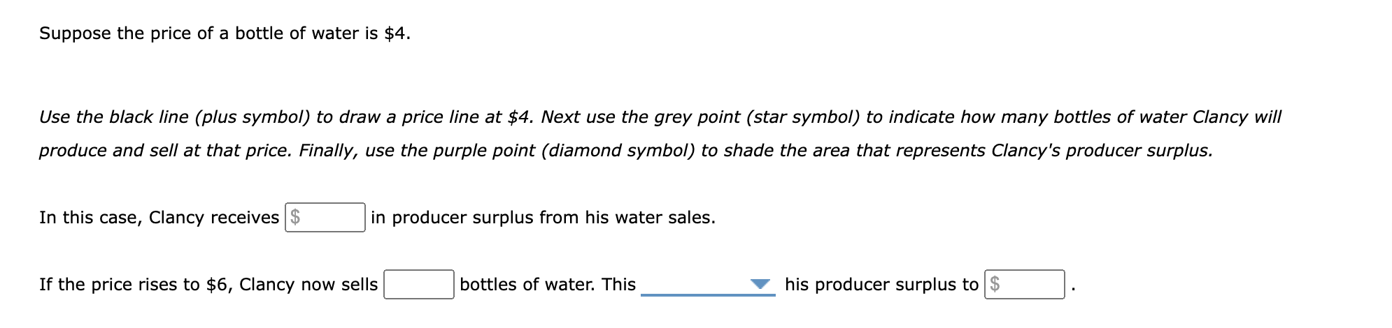will buy at that price. Finally, use the green point (triangle symbol)