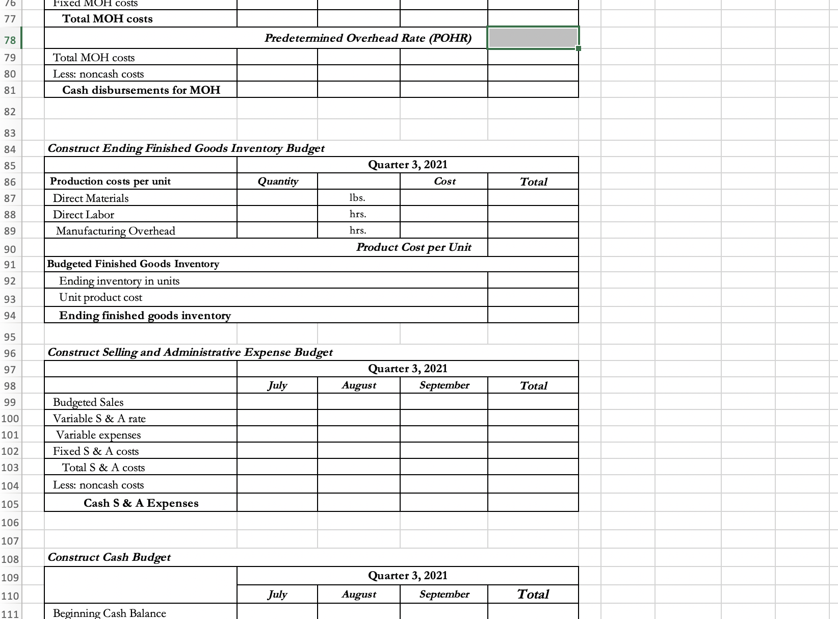 numbers are correct. She sends you the attached Excel file, providing the
