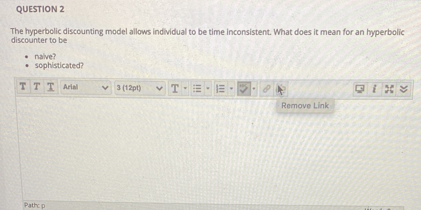 inconsistent. What does it mean for an hyperbolic discounter to be .