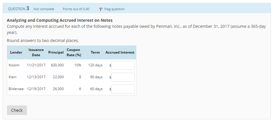  Analyzing and Computing Accrued Interest on NotesCompute any interest accrued for