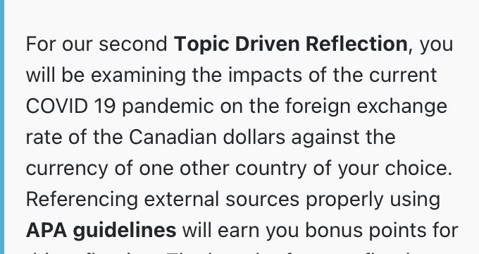 For our second Topic Driven Reflection, you will be examining the