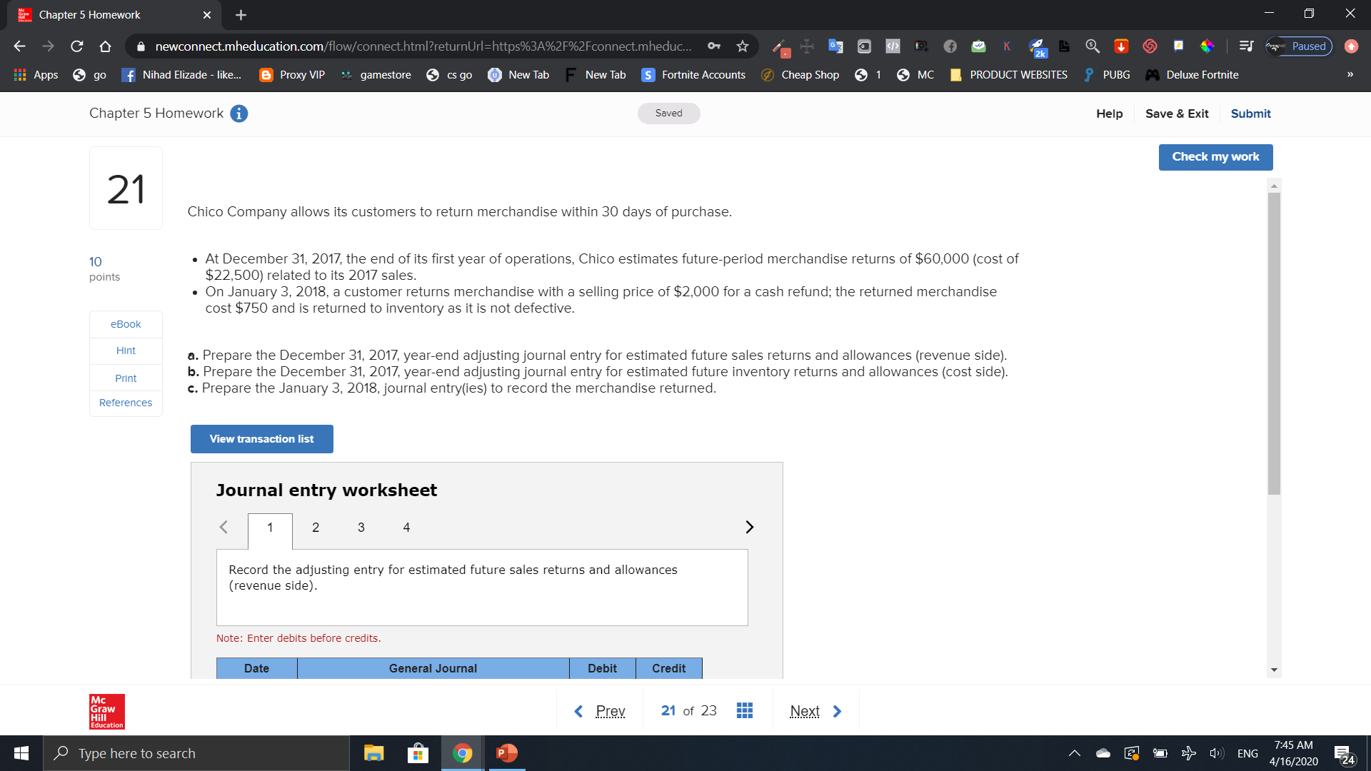 seller use a periodic inventory system and the gross method. 10 1.