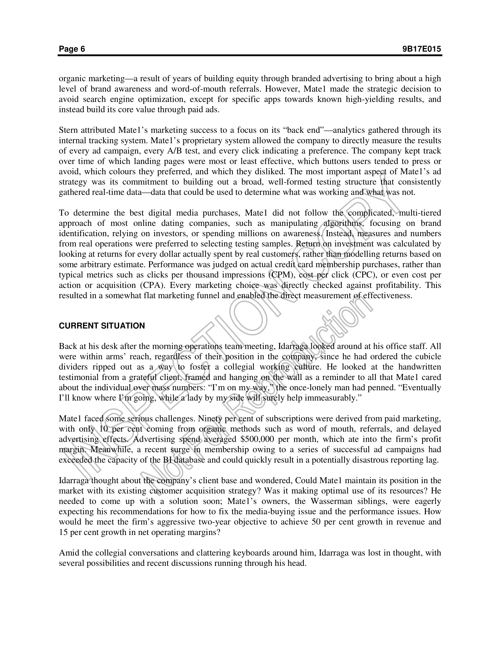 Richard Ivey School of Business Foundation Version: 2017-11-24 Mauricio Idarraga had the