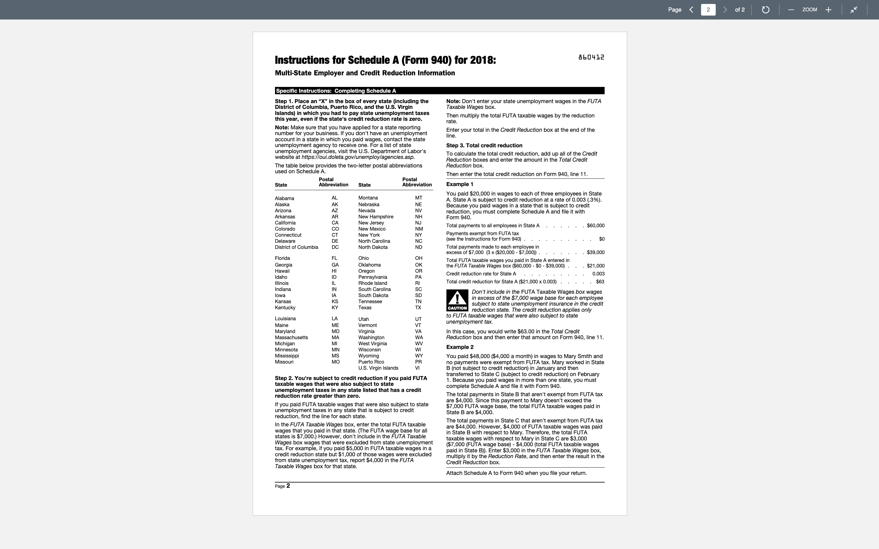 (You must complete Forms 941, W-2, and W-3 first in order to