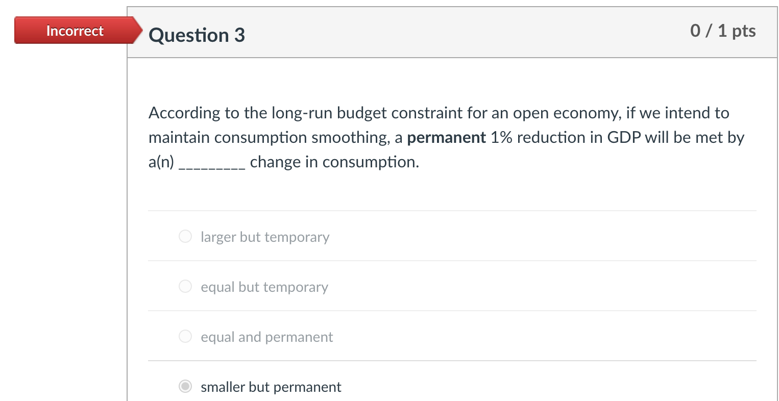 budget constraint for an open economy, if we intend to maintain consumption