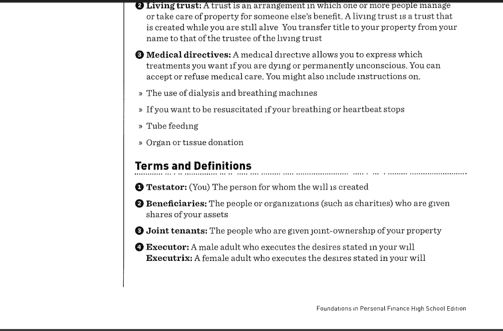estate planning >> In the "Estate Plan" section, explain the problems that