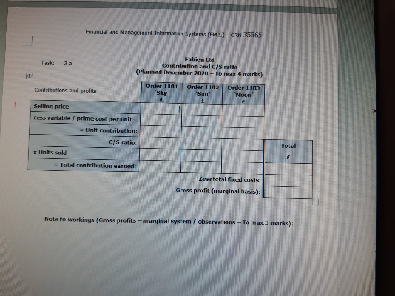 only - see note) b.Preparing a reconciliation to explain the difference between