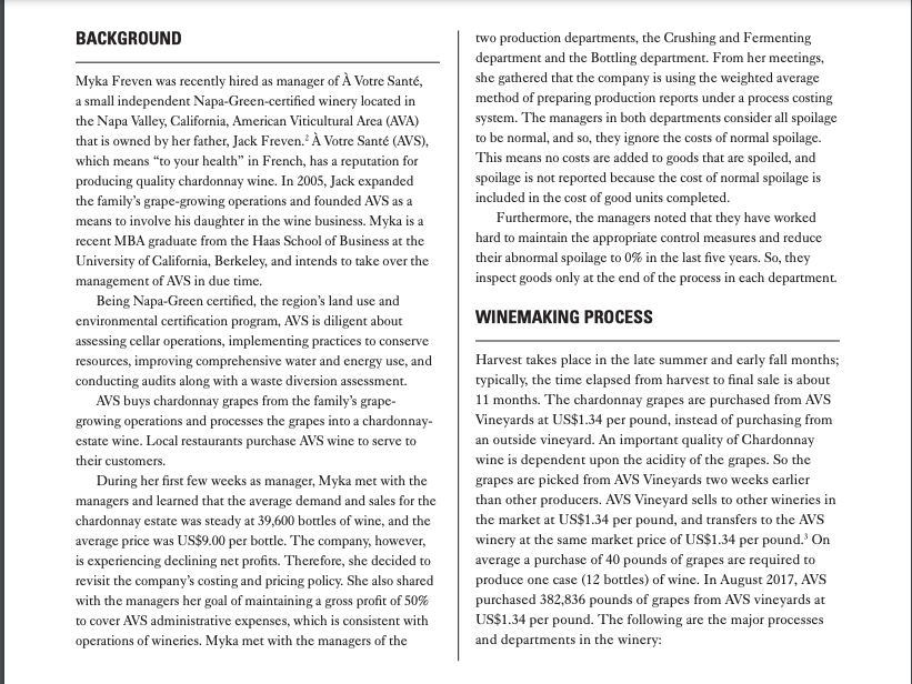 process (distinction between normal and abnormal spoilage)?6.Does the difference in accounting treatment