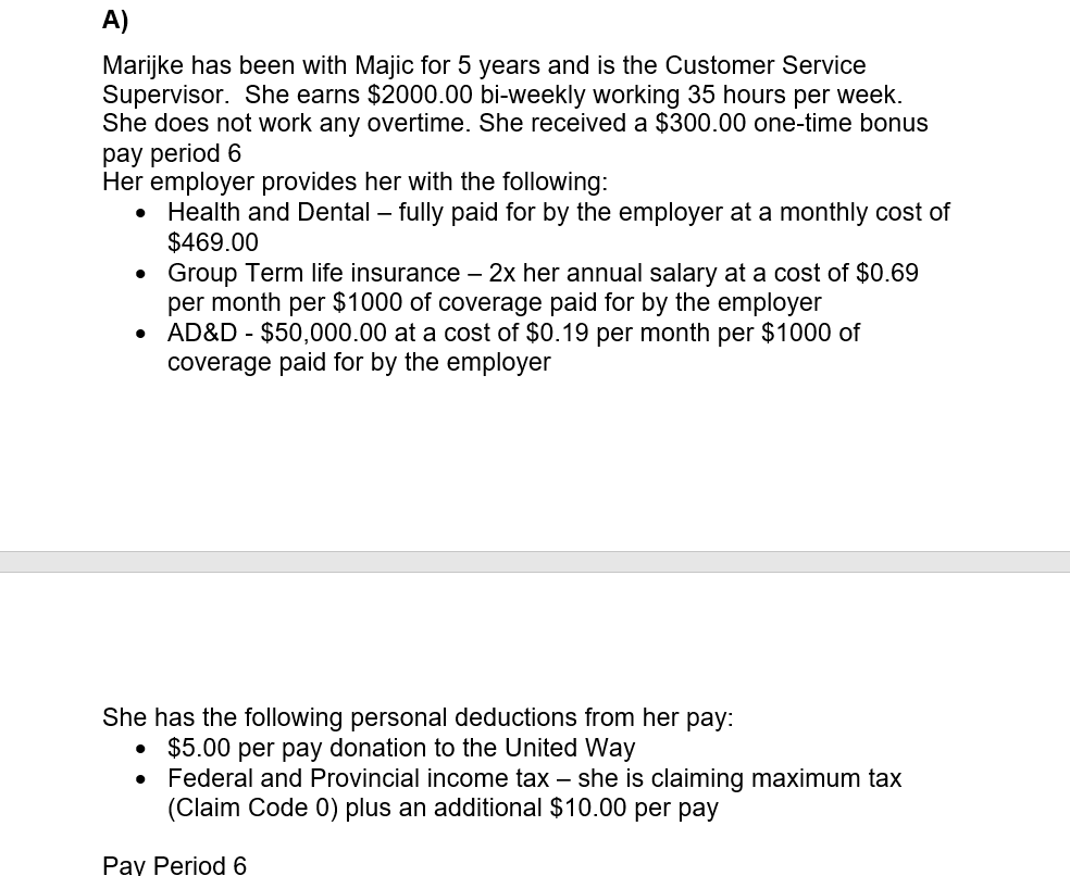 per $1000 of coverage paid for by the employer 0 She does