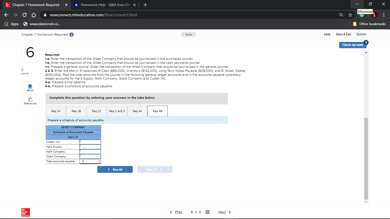 $4,909 (cost is $2, 500). points 4 Purchased $1,600 of office supplies