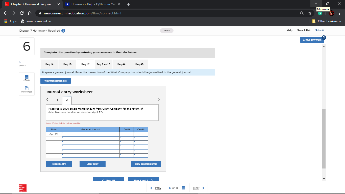 Inc. Wiset reduces accounts payable by that amount. 11 Purchased $12,020 of