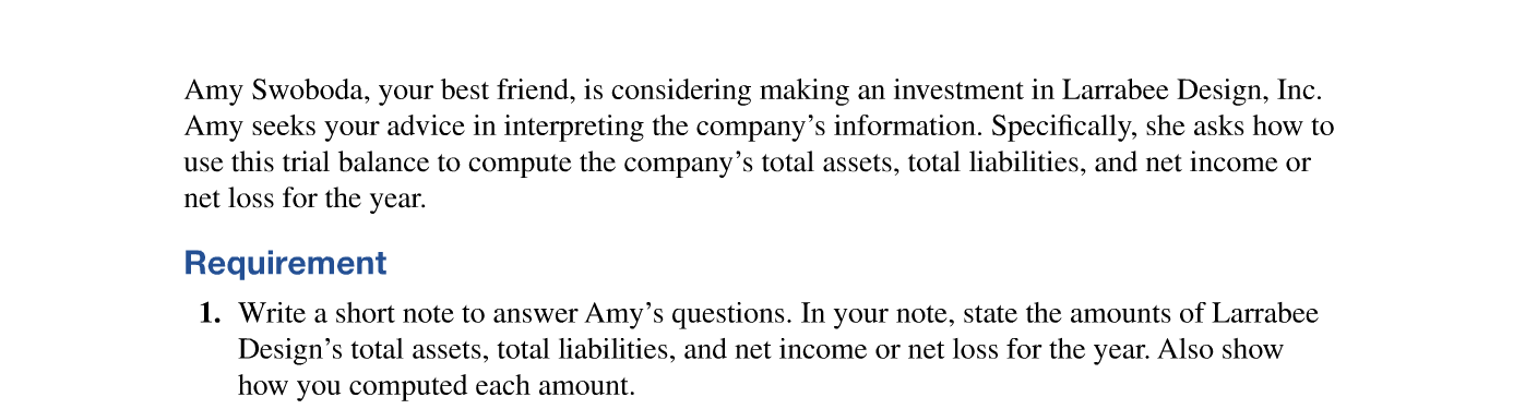 the accounting - I an E equation; evaluate business operations; construct a