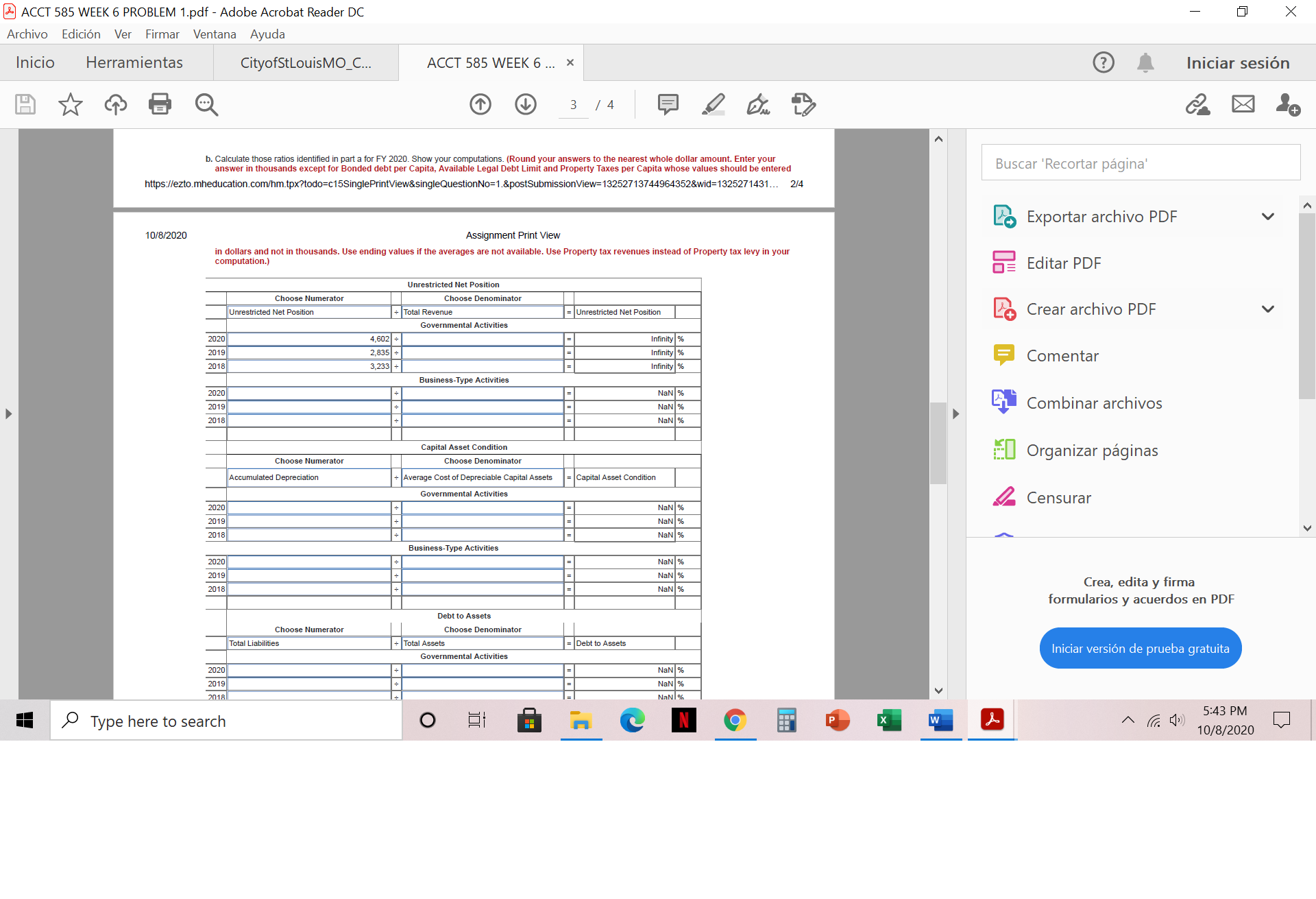 Position As of December 31 (in thousands) Editar PDF 2020 2019 Business