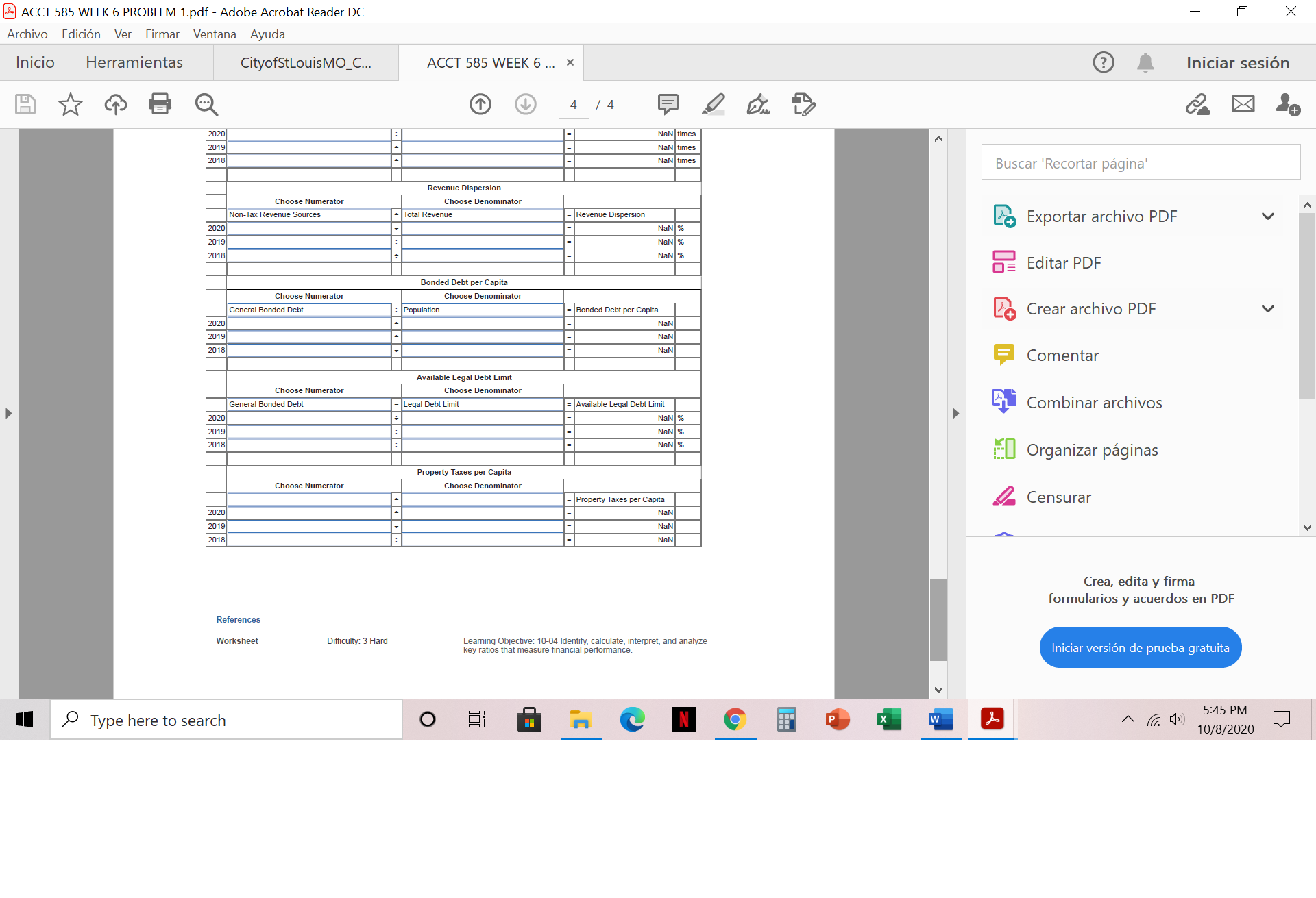 A Crear archivo PDF V Assets Current assets: Cash $ 13,839 $