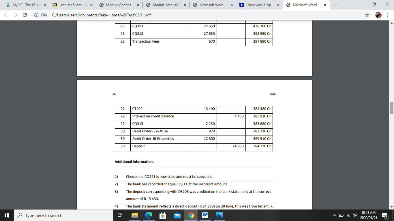 that this is not a test or exam, its more kind of