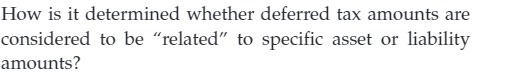  How is it determined whether deferred tax amounts are* considered to