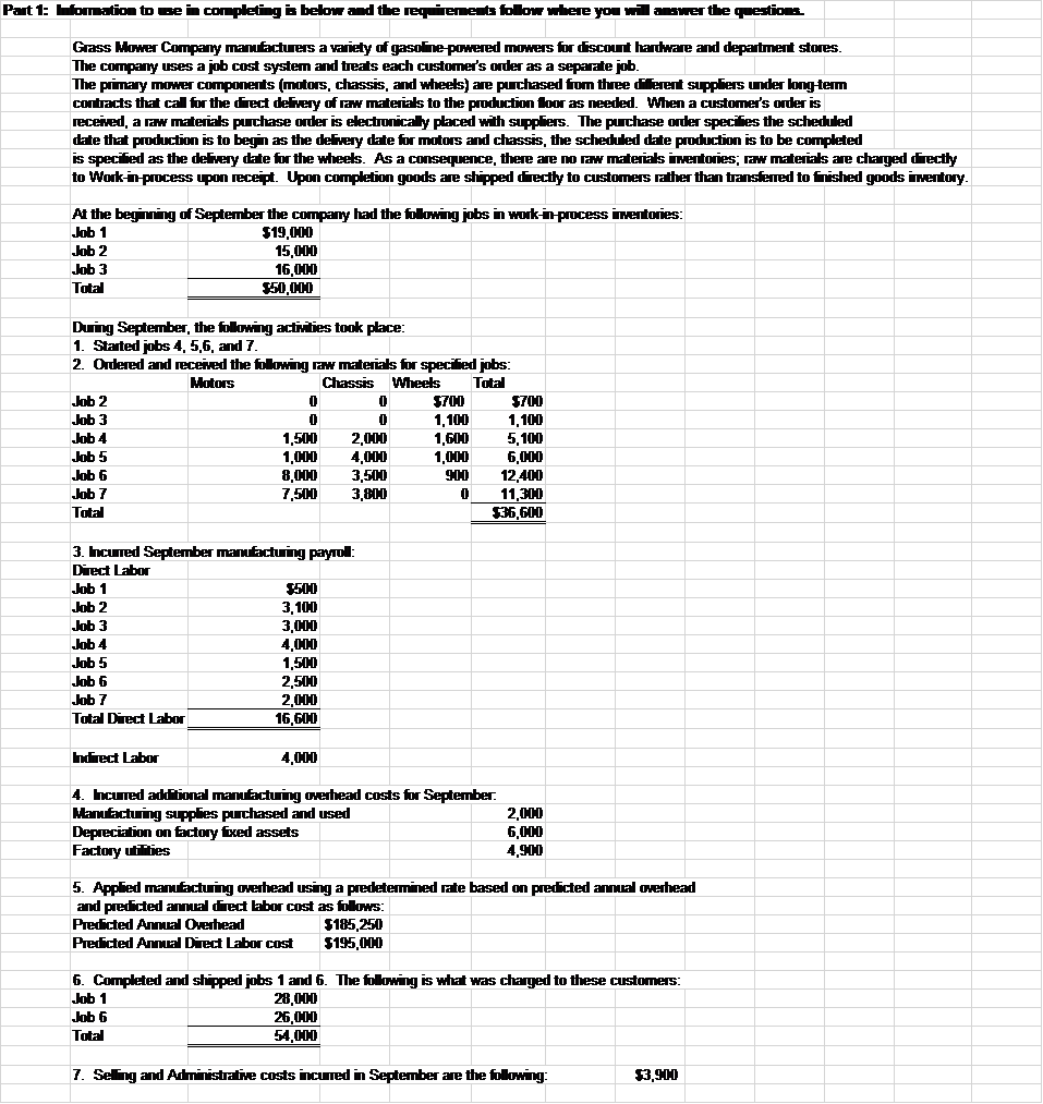 of goods manufactured for September look like? Use Manufacturing Overhead applied in