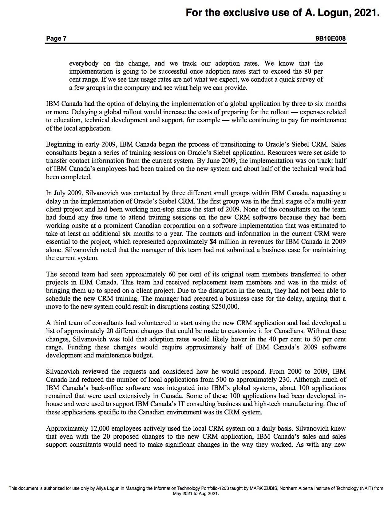 recommend any changes and, if so, what are they? For the exclusive