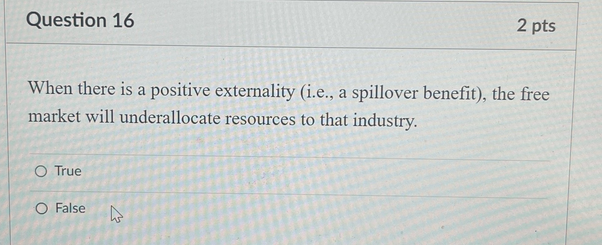 a spillover benefit), the free market will underallocate resources to that industry.
