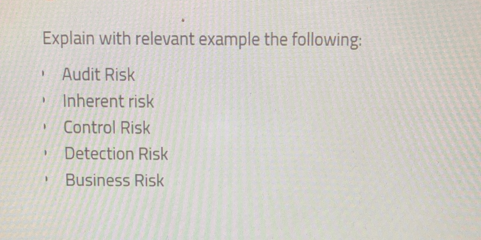 Detection Risk Business Risk