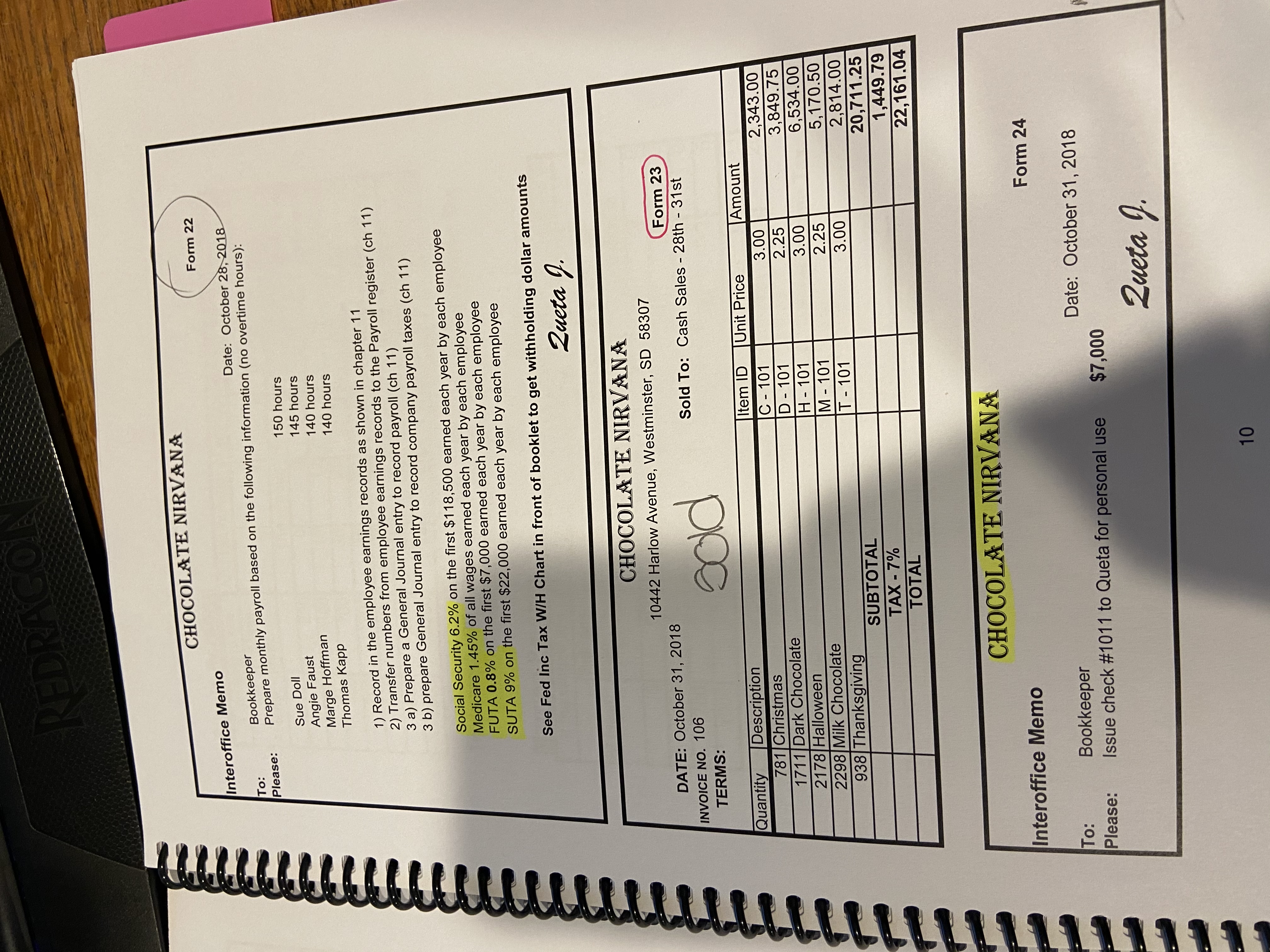 #1002 to D & D Shelving for the purchase of 12 shelving