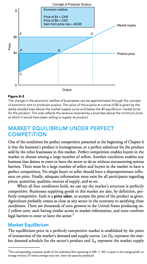 how prices and quantity would be affected in agriculture by an increase