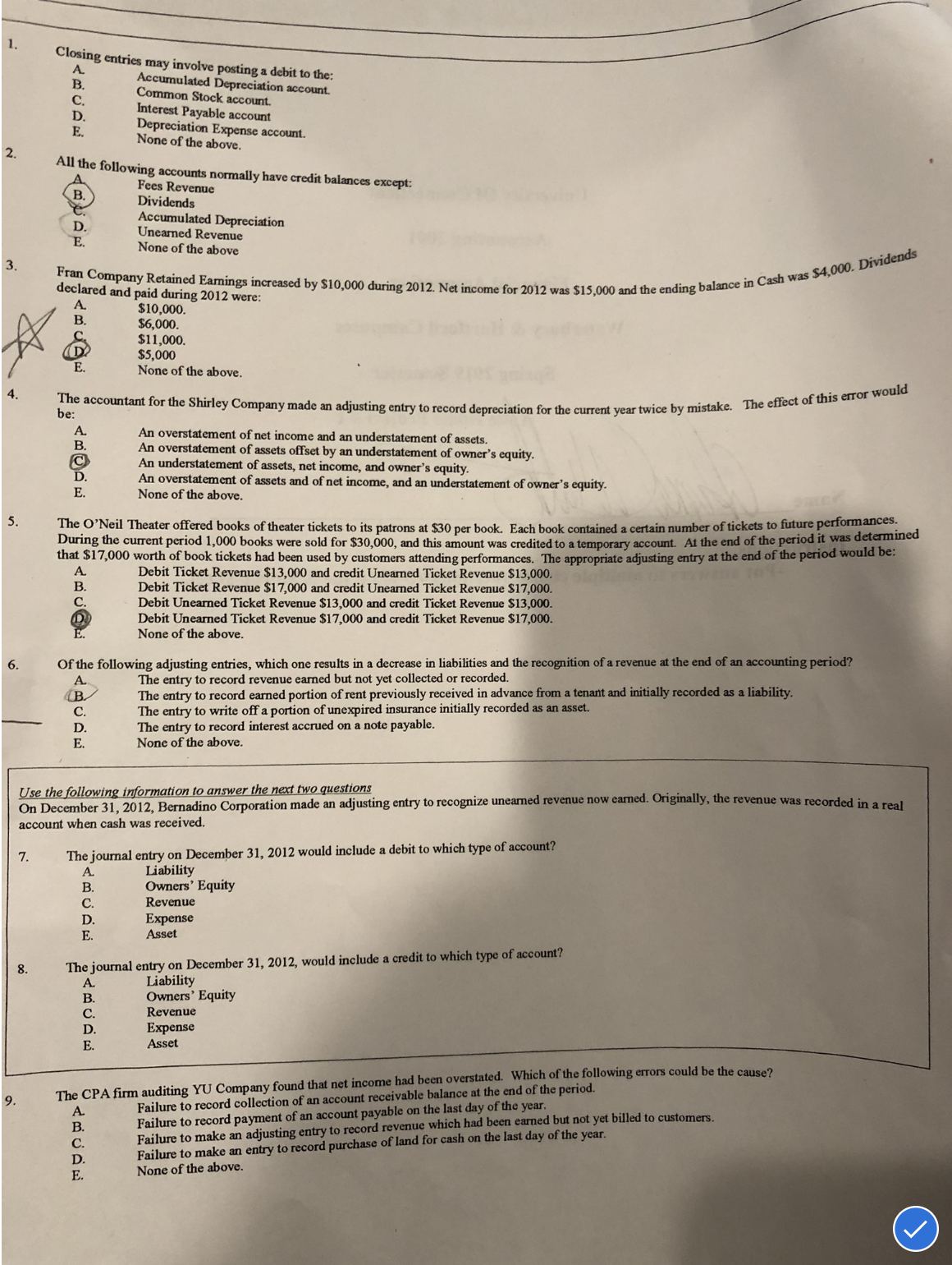  ANSWER ALL QUESTIONS This can be. done by going through each