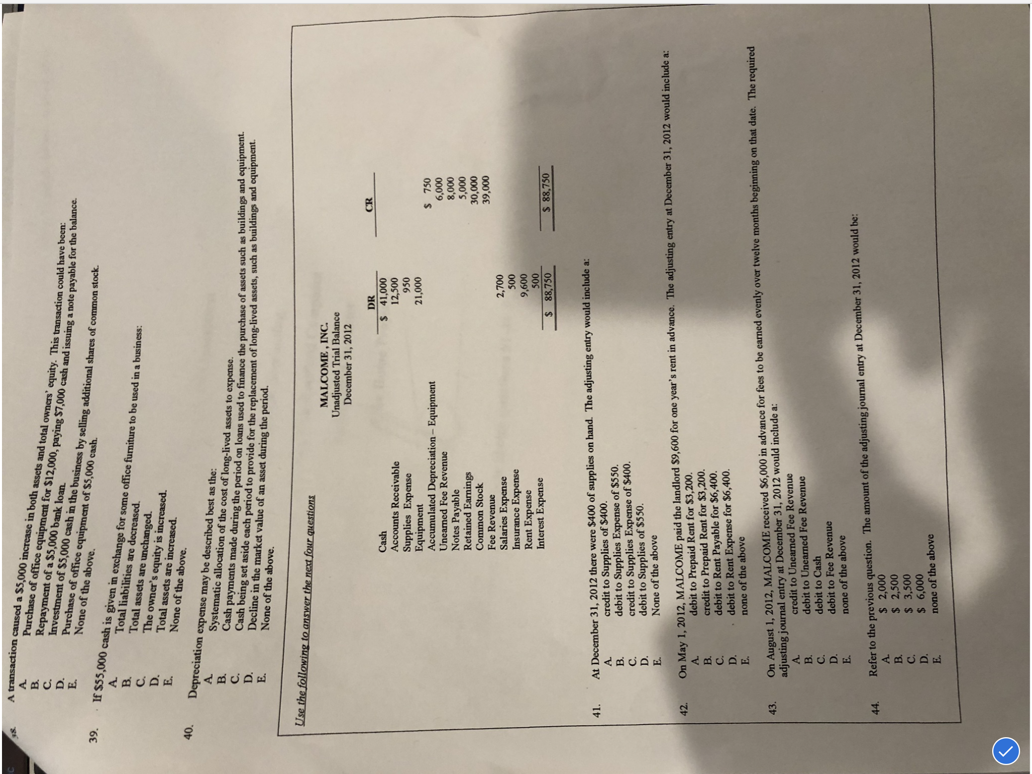 The accountant for the Shirley Company made an adjusting entry to record
