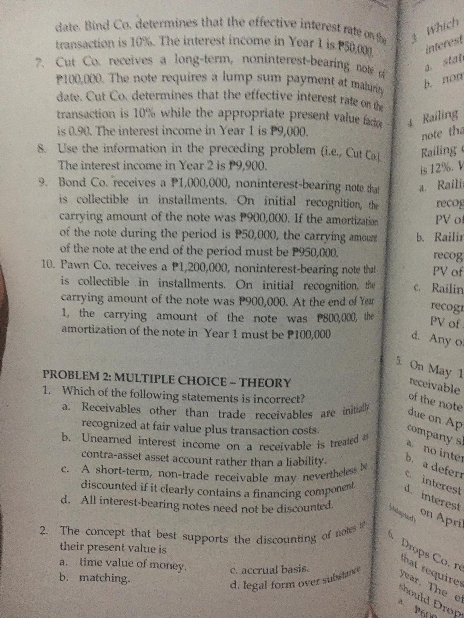 1, 20x1 is 12%. Which of the following is correct? a. The