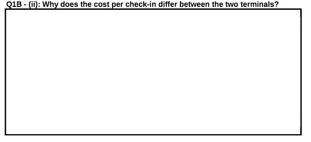 1B - ii : Wh does the cost er check-in differ between