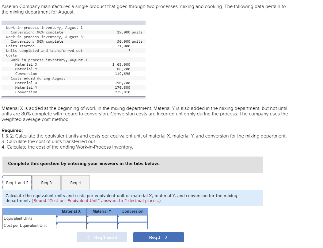 and cooking. The following data pertain to 71, eaa $ 65,eaa 88,