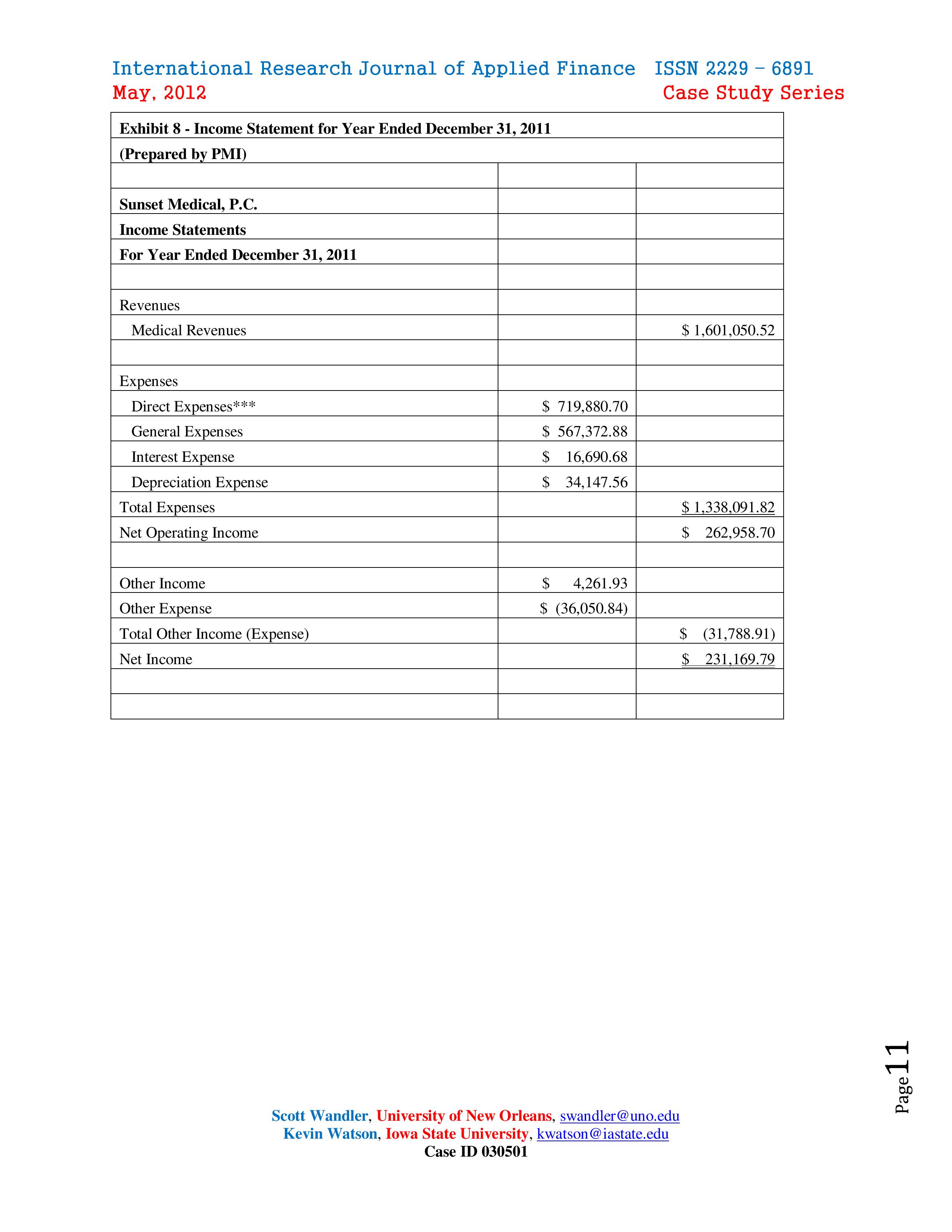 of the financial statements. The students must critically evaluate contract language and