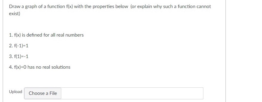 with the properties below (or explain why such a function cannot exist)