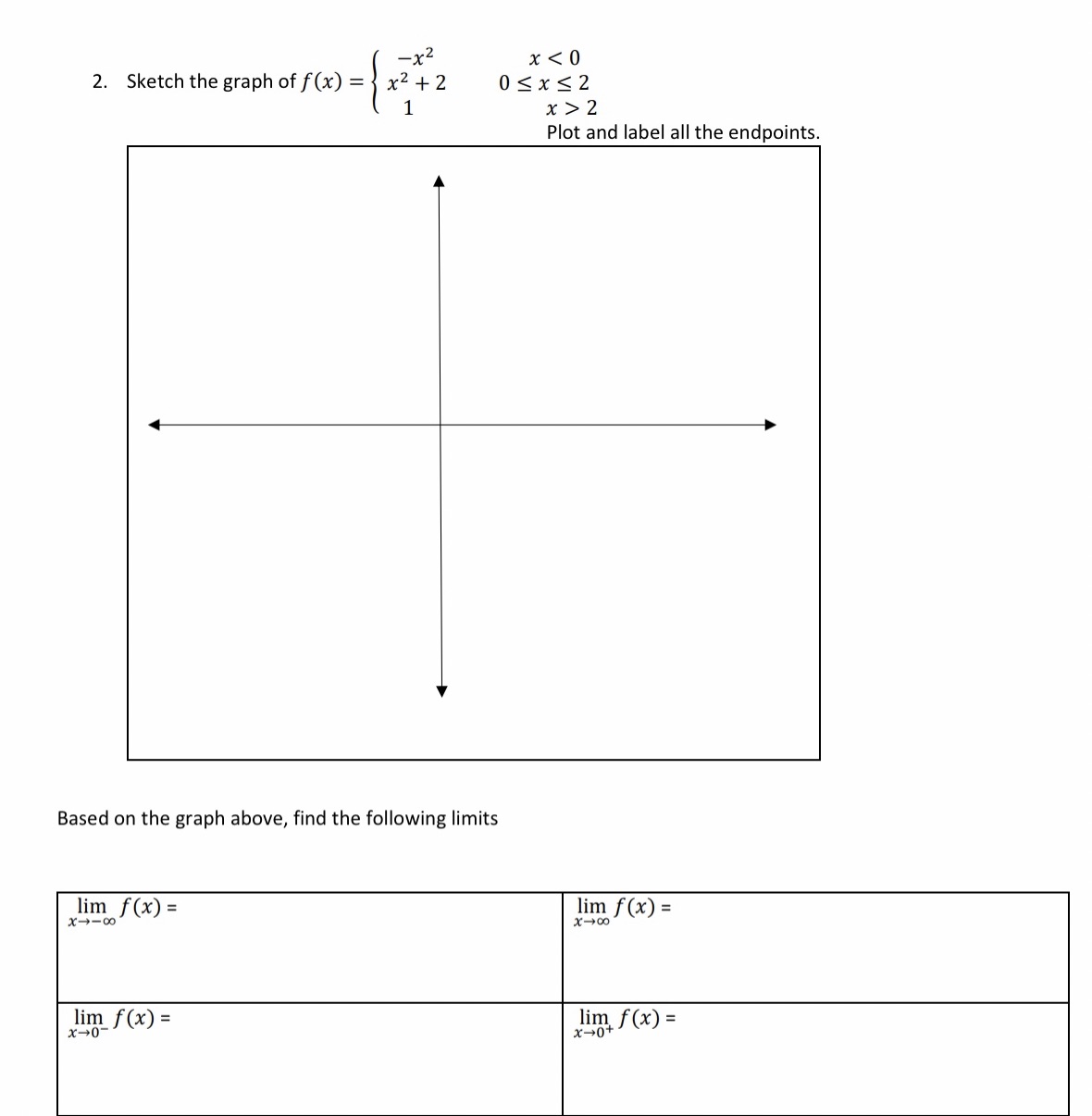 [ :c2 x 2 Plot and label all the endpoints. Based