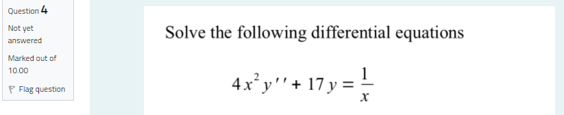 4 Question Not yet answered Marked out of 1000 Flag question Solve