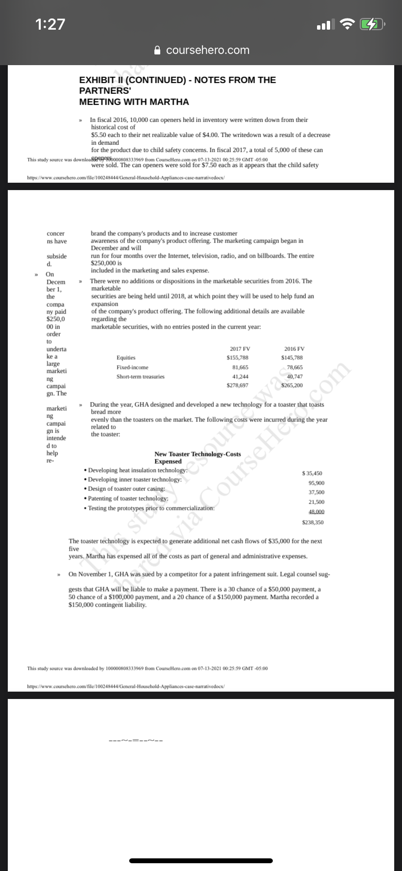 offices across North America. Martha posted the following journal entry: Dr Other