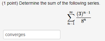  Please help with the following calculus question: (1 point) Determine the