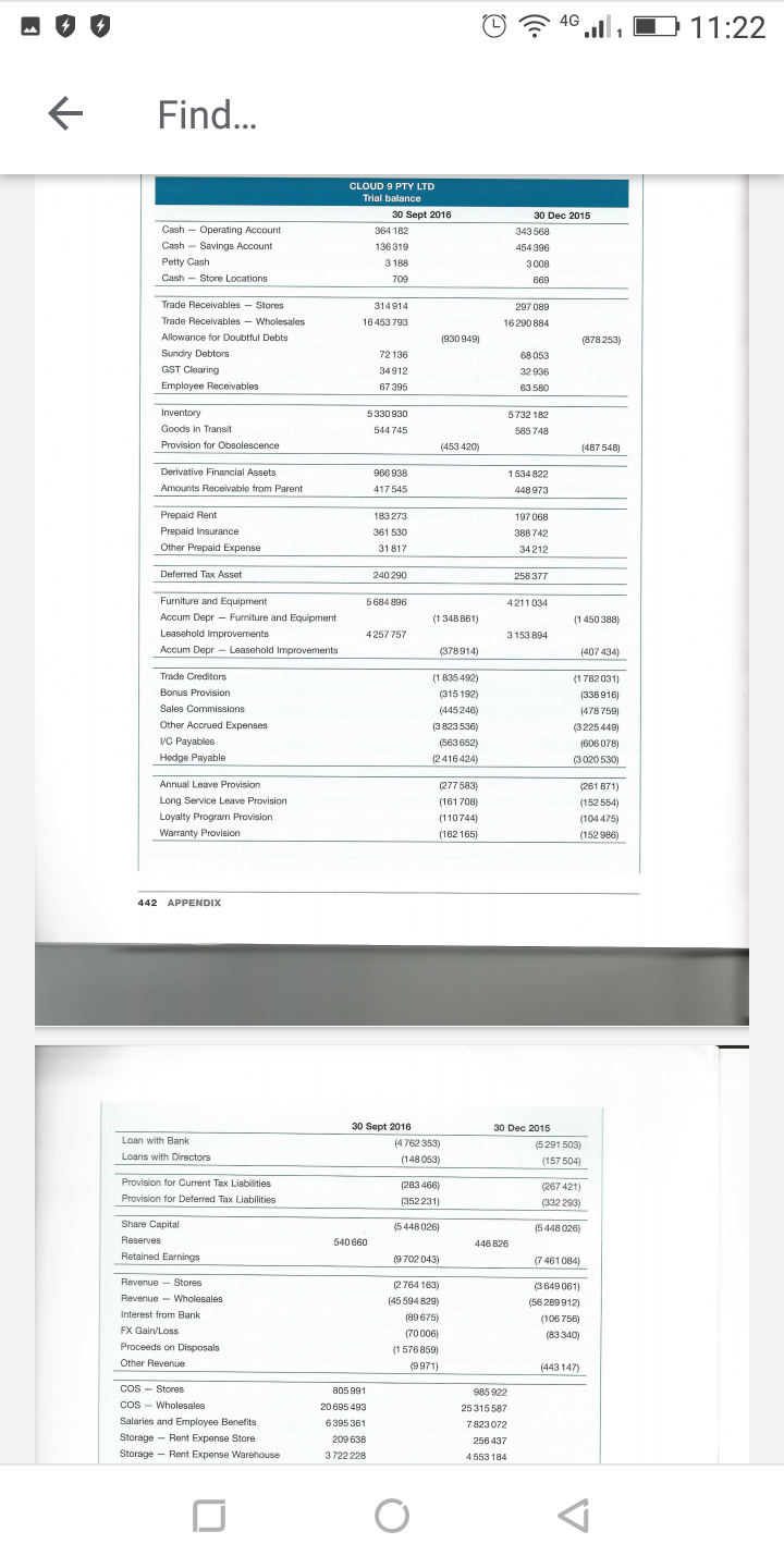  Assignment question 1 Case study - Cloud 9 Part 1 -