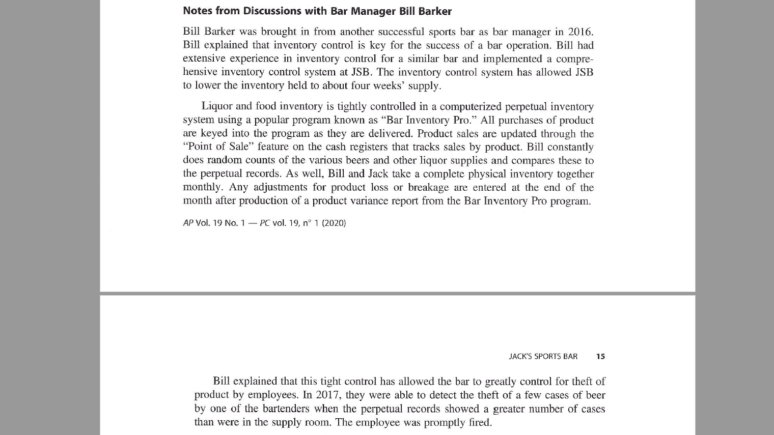 SPORTIF CHEZ JACK RESUME Cette etude de cas en deux parties porte