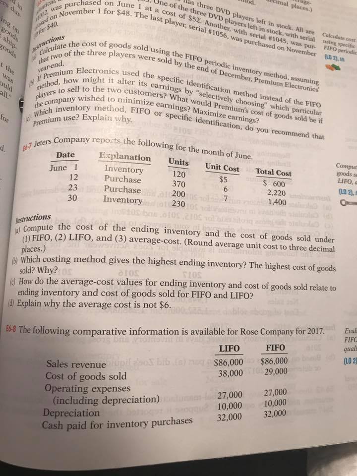 gs purchased on June 1 at a cost of th I for