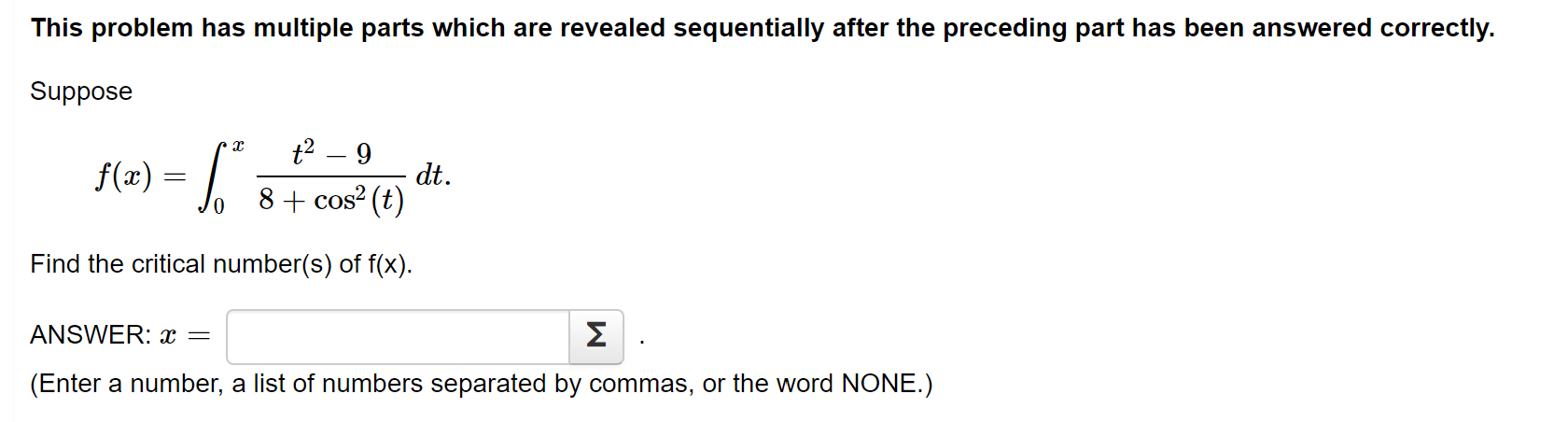 This problem has multiple parts which are revealed sequentially after the