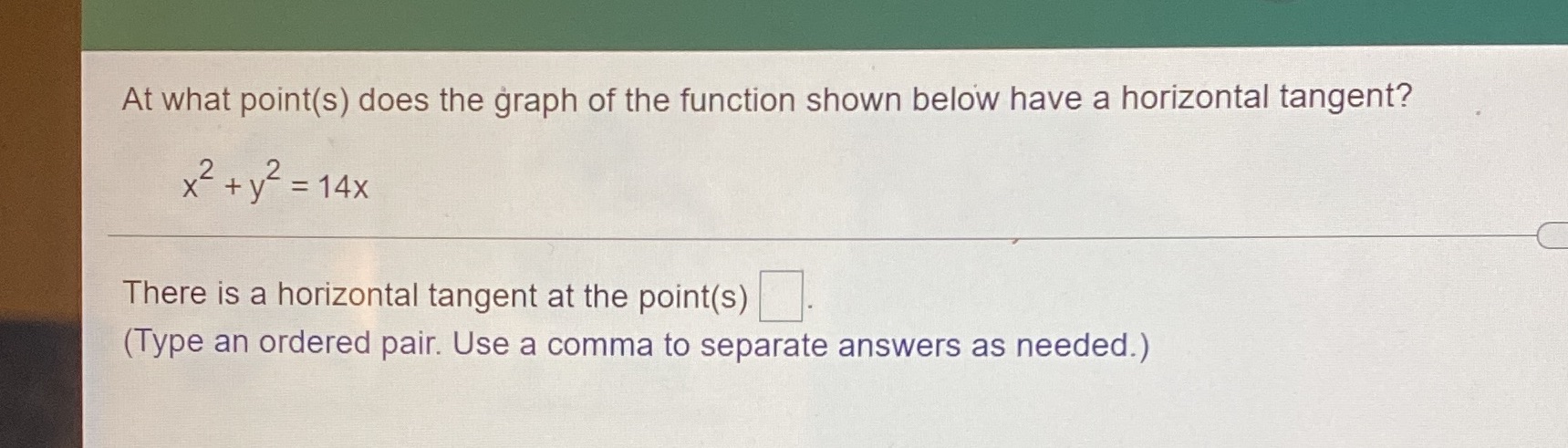  At what point(s) does the graph of the function shown below
