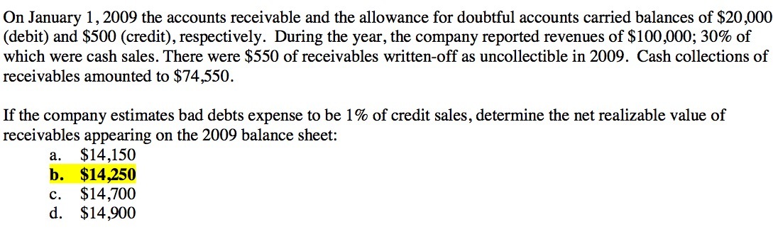 doubtful accounts carried balances of $20 ,000 (debit) and $500 (credit), respectively.