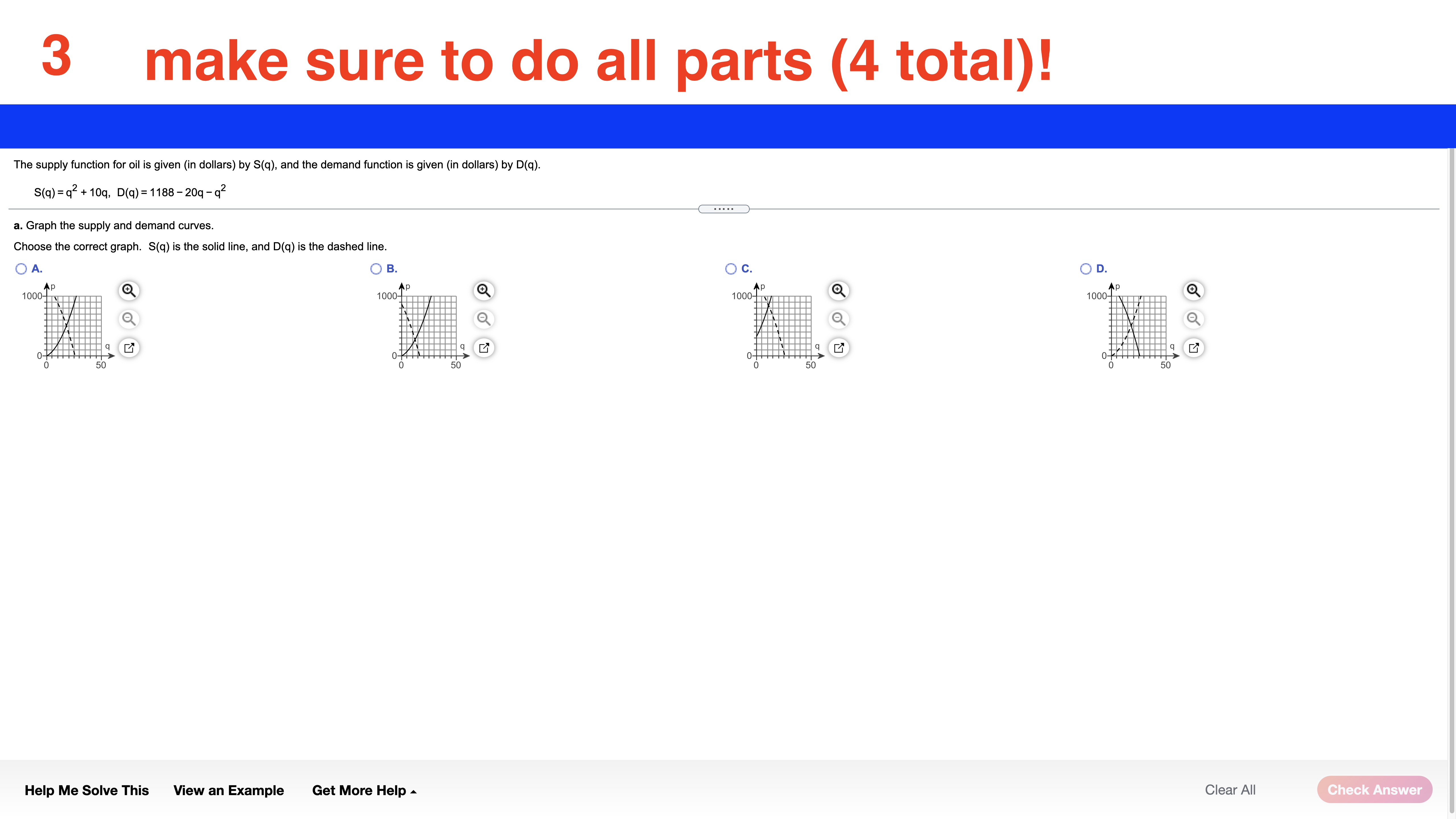 Solve This 2 8x-x +9 dx View an Example Get More Help