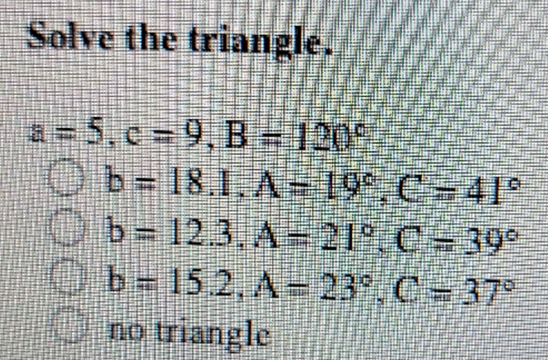  solve the triangle 
