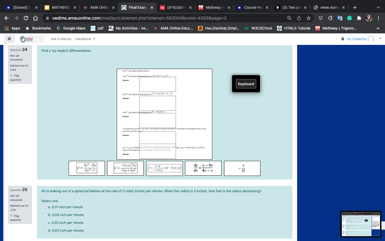 5 1 Not yet Define f such that answered f (x) =